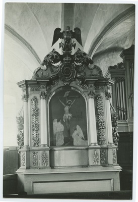 Altar in the Swedish Mihkli Church.  duplicate photo