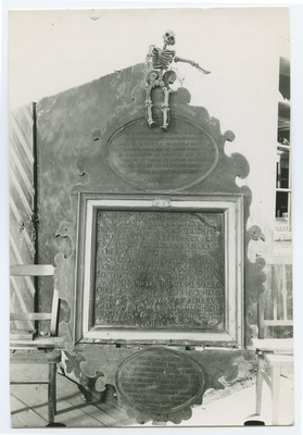 Epitaph, plague and hunger in 1602, from the Swedish Mihkli Church.  duplicate photo