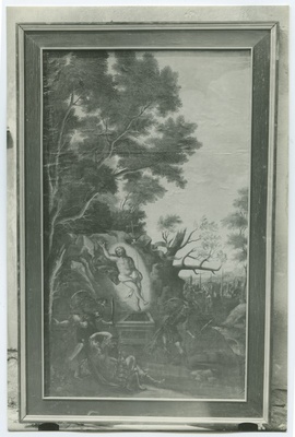 The resurrection of Christ, oil painting on the canvas, from the 18th century, in the Church of the Holy Spirit.  duplicate photo