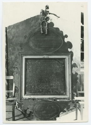 Epitaph, plague and hunger in 1602, from the Swedish Mihkli Church.  duplicate photo