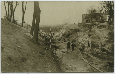 Construction of the Rannamäe road through the Rannavärava Mountain  duplicate photo