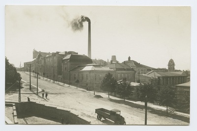 Buildings of the cellulose factory on Tartu highway.  duplicate photo