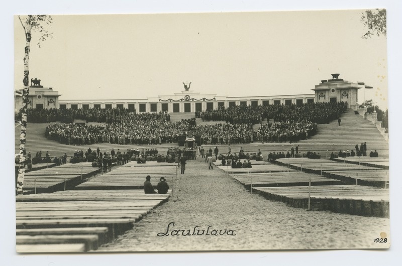 Estonian IX general song festival, view of the song row.