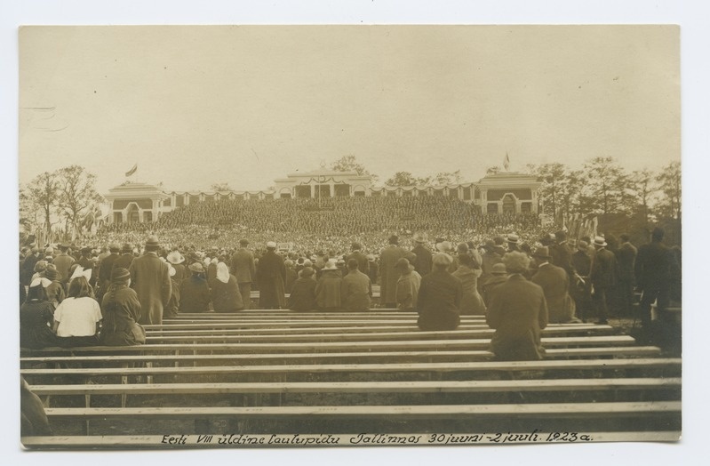 Estonian VIII general song festival, view from the field to the song field.