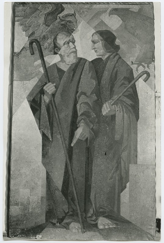 Tallinn. Photo of the painting "Apostles Luke and John"