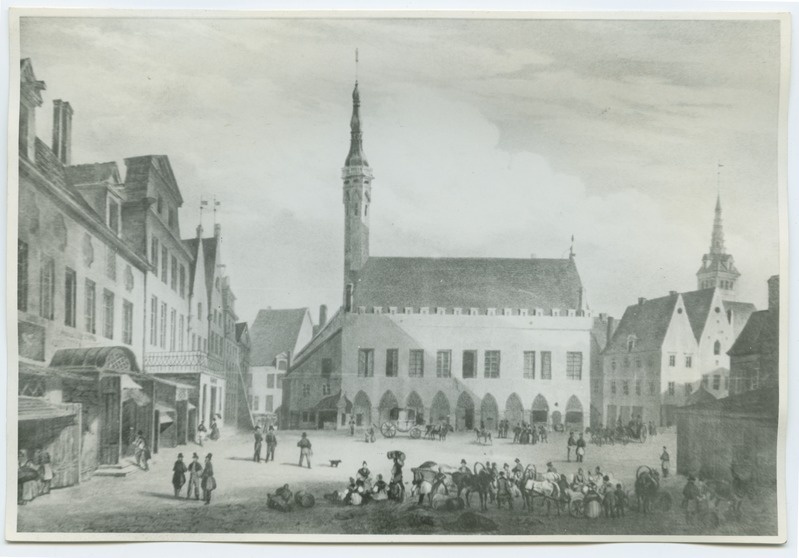 Armont-Bermond-Brichebois-Avanzo, "Der Grosse Markt zu Reval", Great market, view of Raekoja.