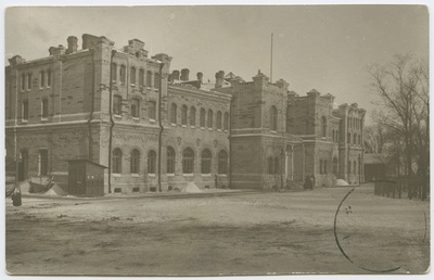 Photo postcard. Building of Baltic Station  duplicate photo