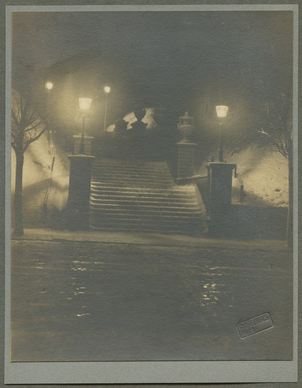 Grassroots stairs at night