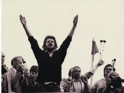 Popular Demonstration at the Song Square. In front of Alo Mattiisen  duplicate photo