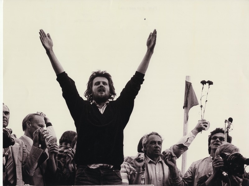 Popular Demonstration at the Song Square. In front of Alo Mattiisen