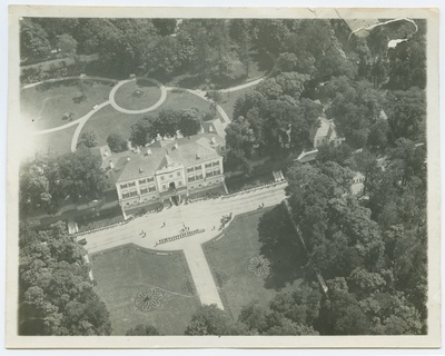 Tallinn, flight view to Kadrioru Castle and Park.  duplicate photo