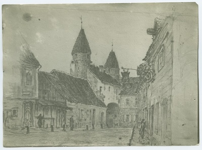 C.Buddeus, Viru gate view from Vana-Viru Street.  duplicate photo