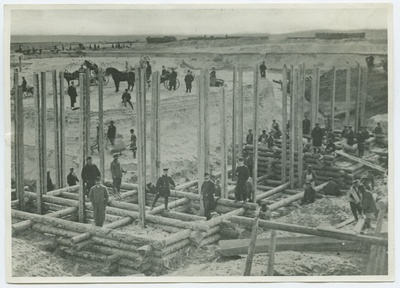 Construction works of the port of Tallinn in 1881.  duplicate photo