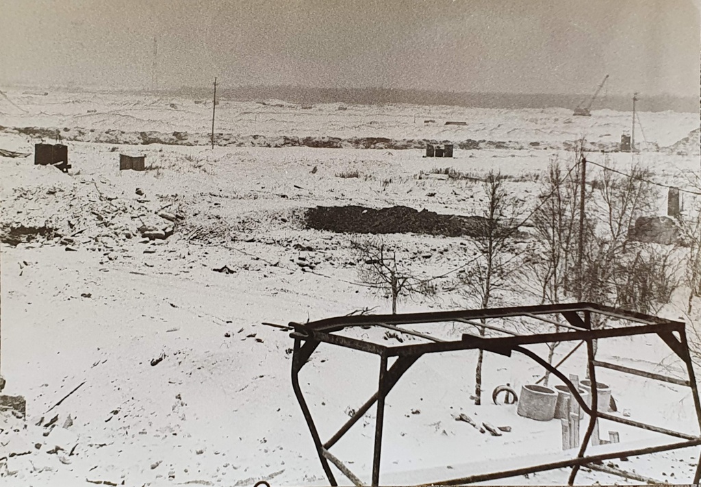 View of the construction of a new school house in Lasnamäe