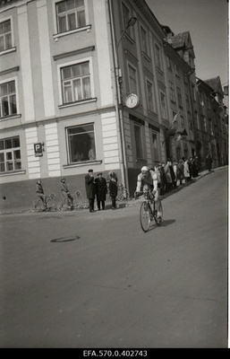 Bicycle competitions in the heart of Tallinn.  similar photo