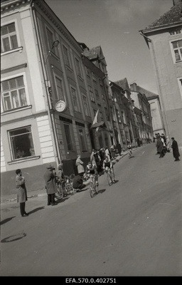 Bicycle competitions in the heart of Tallinn.  similar photo