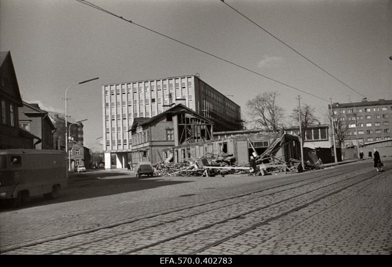 Tartu highway in the heart city of Tallinn.