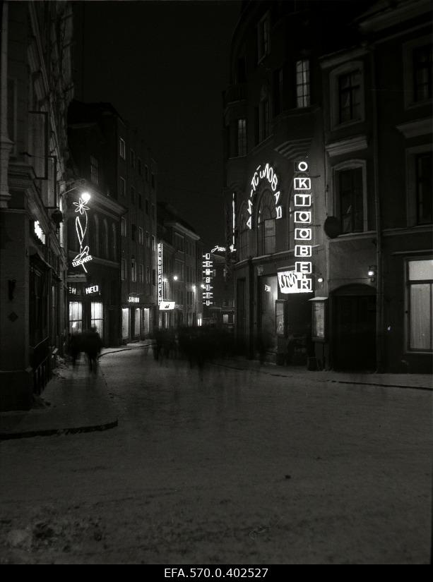 View of the evening Viru Street