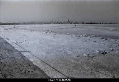 View in the ice cover of the Bay of Tallinn.  similar photo