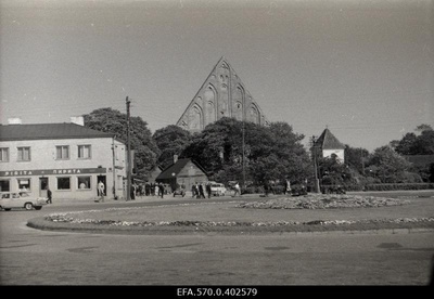 View of the shop and monastery at the Pirita road.  duplicate photo
