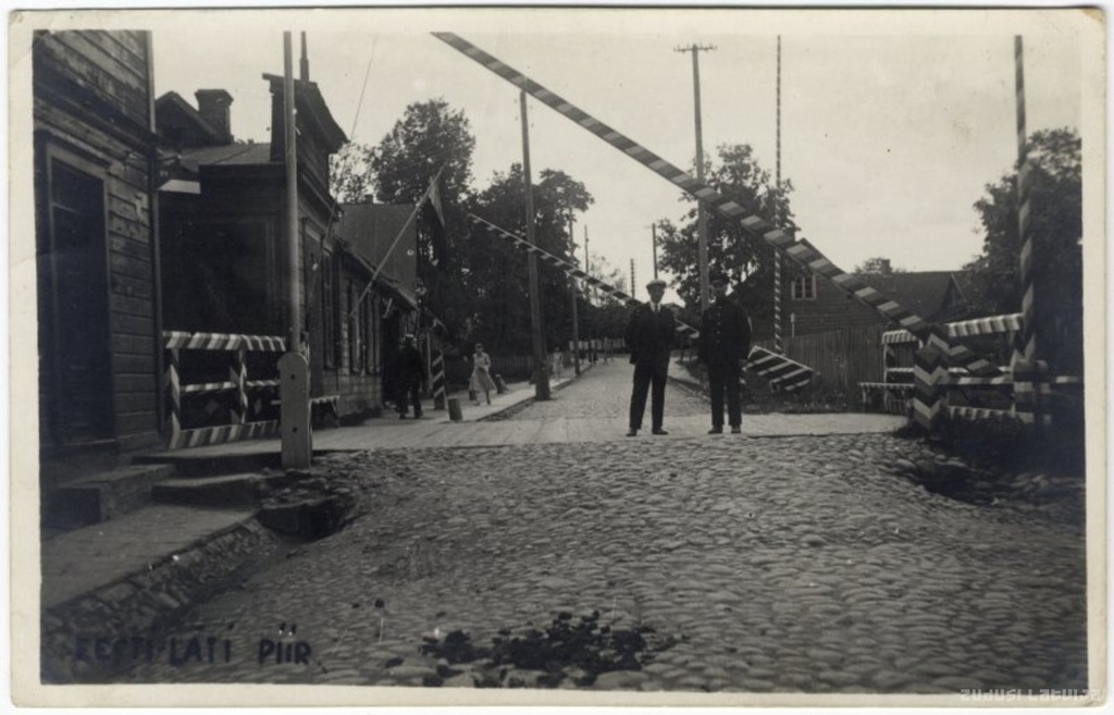 Valka. Latvian-Estonian border crossing point
