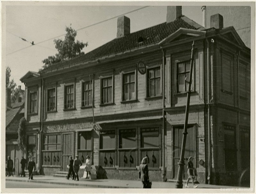 Riga. Wooden building in Brīvības iela 53