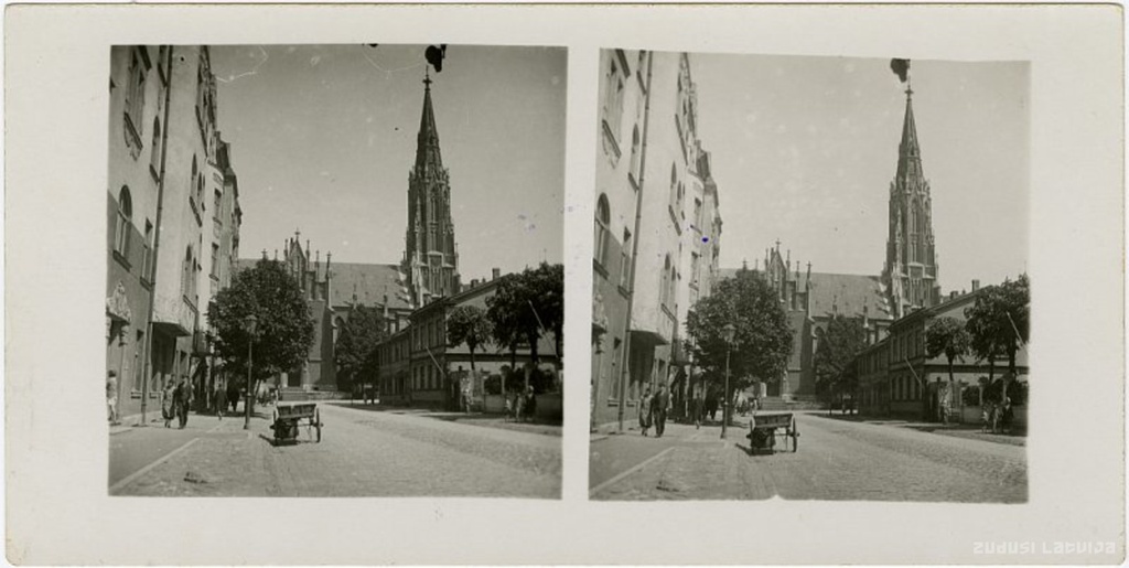 Riga. Church Street. Old St. Ģertrūdes Church
