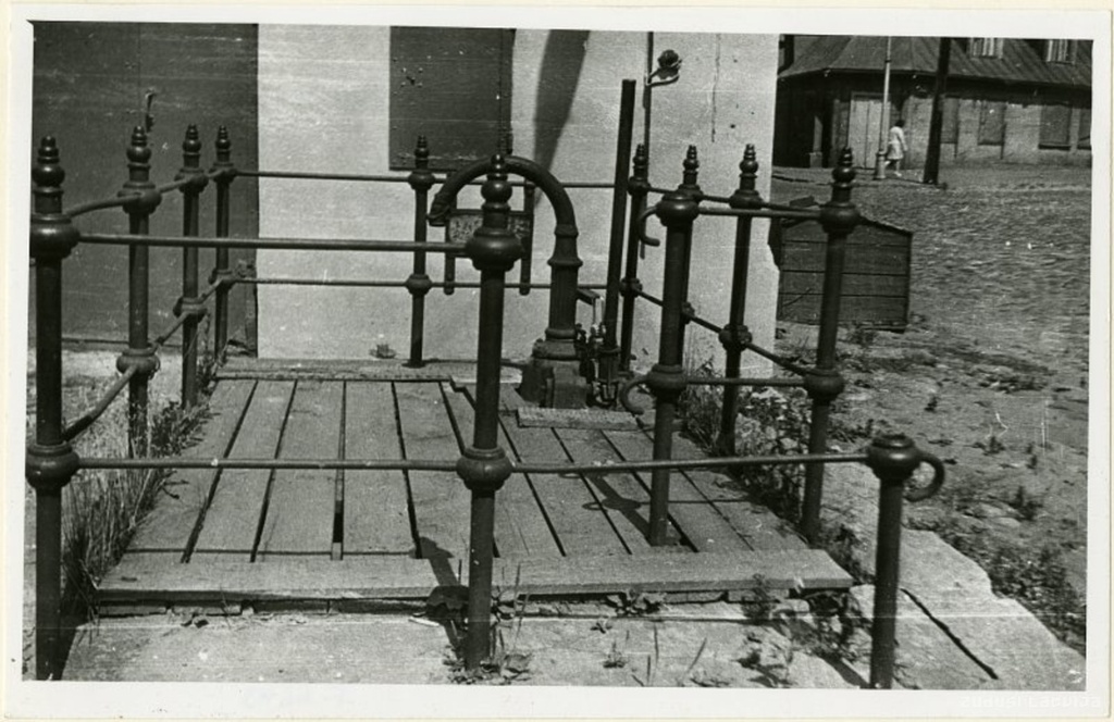 Riga. Water pump in the corner of Moscow, Lubana and Rezna streets