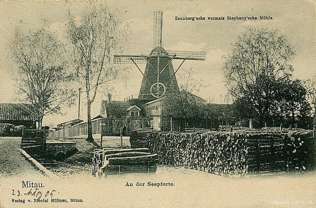 Jelgava. Windmills, Mitau. At the seaforth
