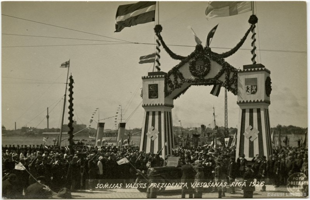 Welcome to the President of Finland L. Relander in Riga in 1926