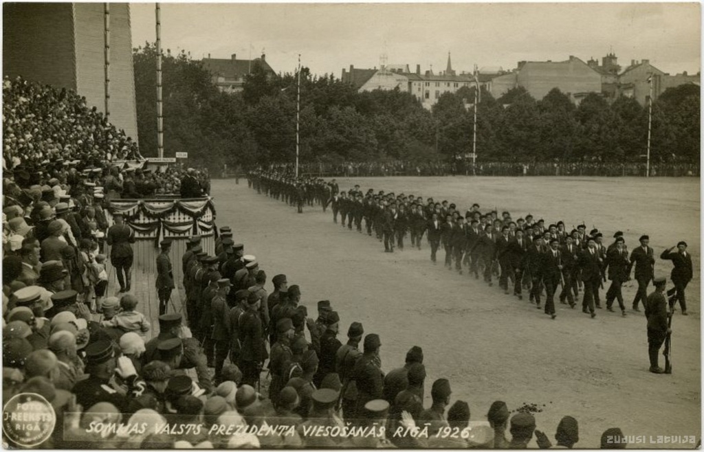 Riga. Visit of the President of Finland L. Relander