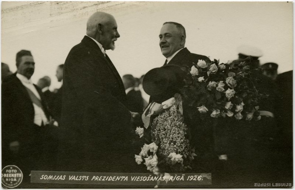 President of Finland L. Relanders in Riga in 1926