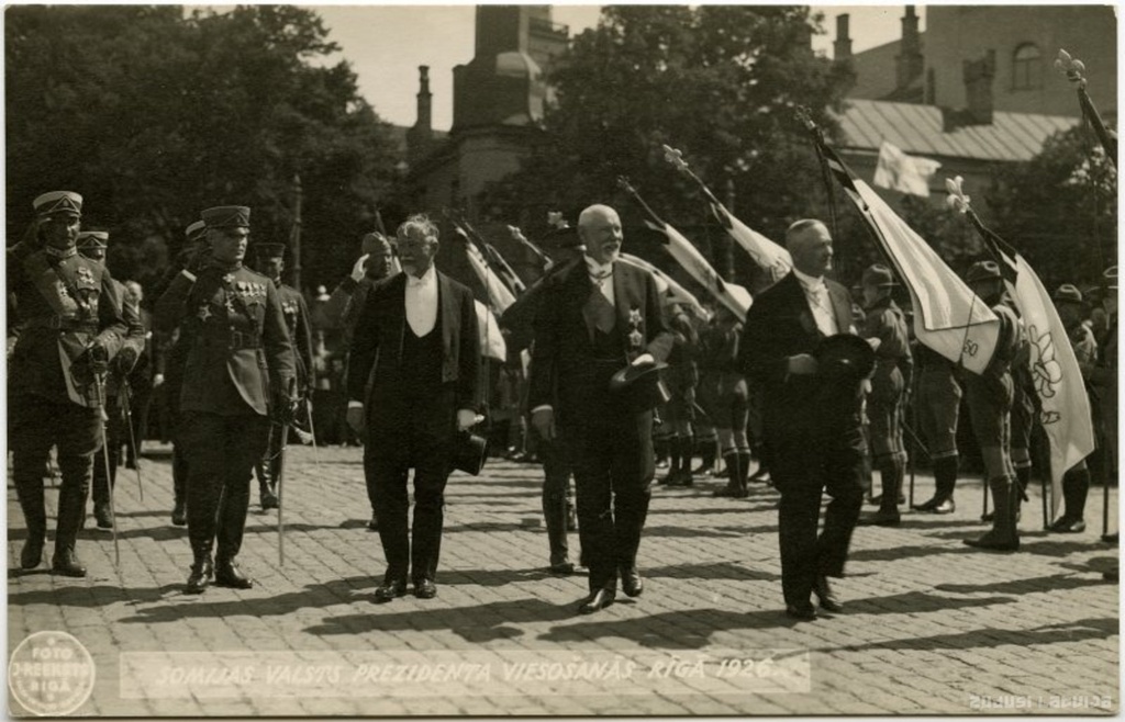 Riga. Visit of the President of Finland L. Relander
