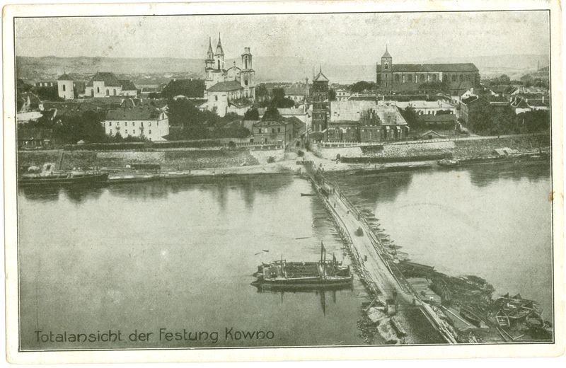 Postcard “Kauno Old Town Panorama from Aleksotas Mount”