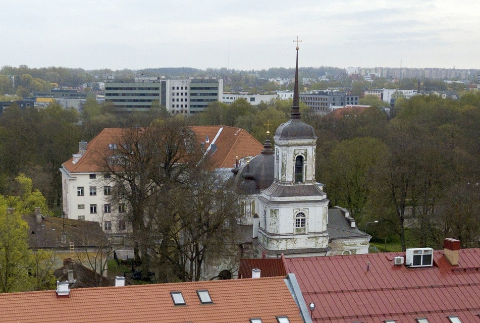 Tartu. View of the city from the tower of the Jan Church rephoto