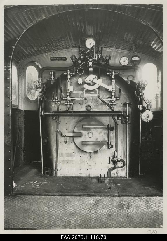 Short-speed steam driver SK-154 cabin view is probably made in the Franz Krulli Machine Factory in Tallinn