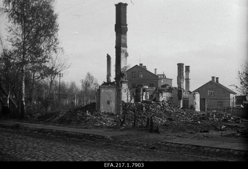 The ruins of the house.