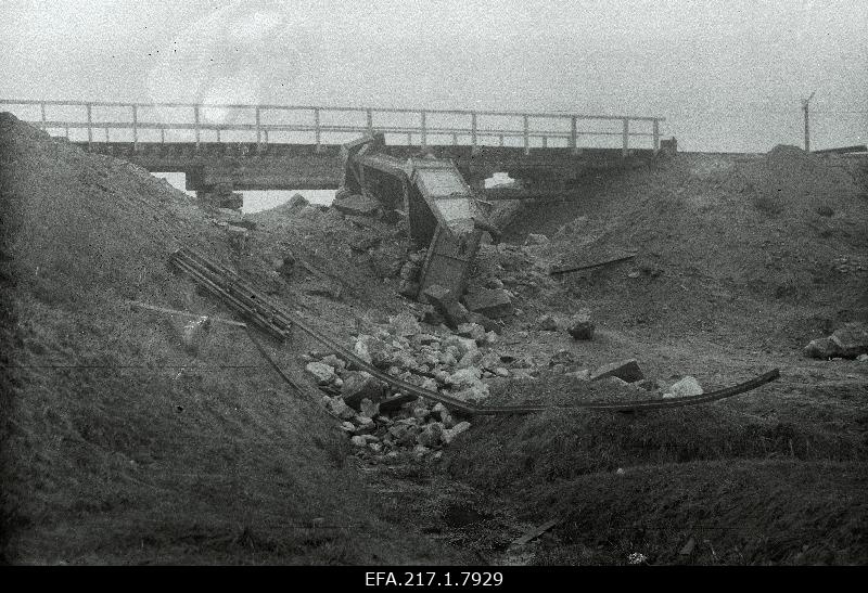 Broken rail tank with a new bridge.