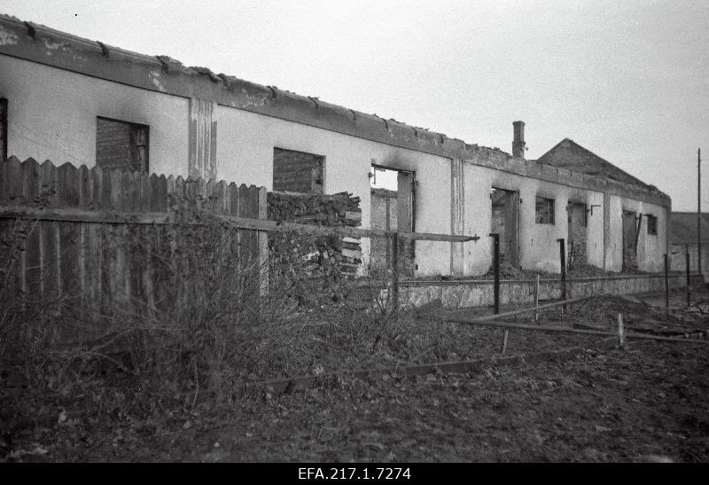 Ruins of the warehouse and warehouses.