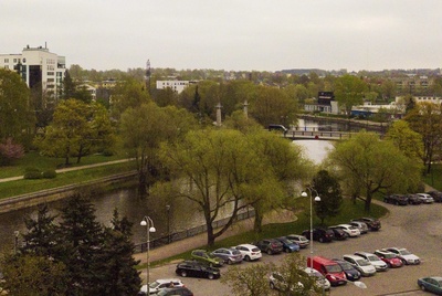 Tartu. View of Emajõele and the city towards the Fishing Market and the Jewish market rephoto