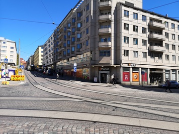 Toinen linja 5. Näkymä Toiselta linjalta Siltasaarenkadun kulmasta koilliseen rephoto