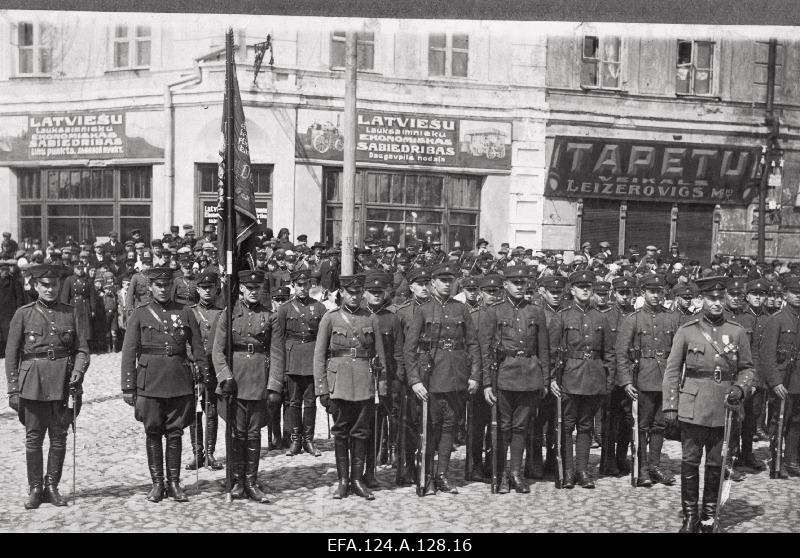 The Republic of Latvia 11. Dobele Football on the parade [Jelgavas].