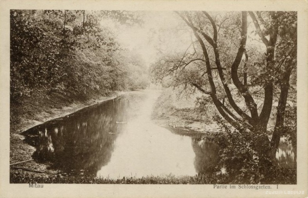 Jelgava Castle Park, Mitau. Party in the castle garden