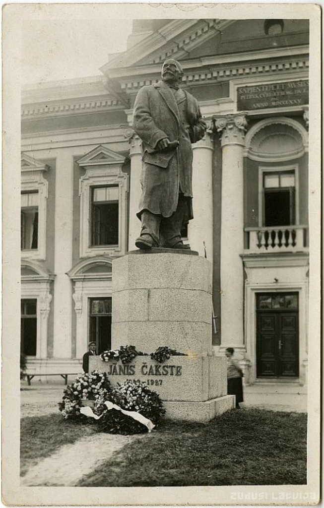 Jelgava. Monument for Jānim Čakstem