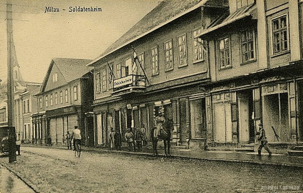 Jelgava. Soldiers building, Mitau - Soldatenheim