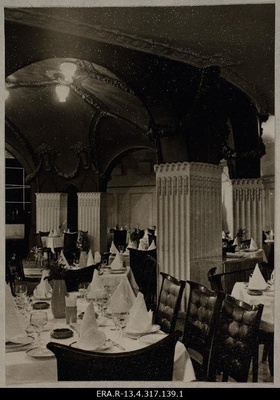 Restaurant Astoria. The restaurant Astoria was awarded in 1969 at the competition "Super Entrepreneur of Work and Service Culture" organized by the Trust of Tallinn Sööklate, Restaurants and Cafés.  duplicate photo