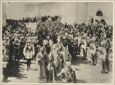 Emperor Nikolai II crowning  duplicate photo