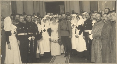 Emperor Nikolai II in Emperor Palace during his visit to Helsinki  similar photo