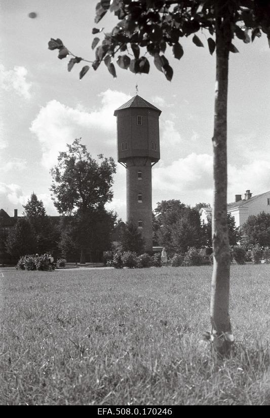 Water tower.