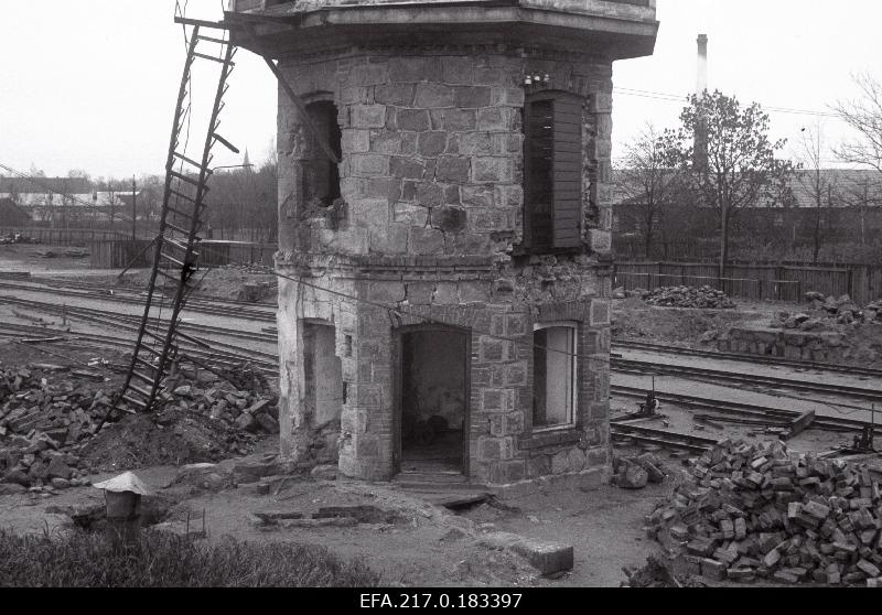 Water tower of the broken Viljandi Railway Station.